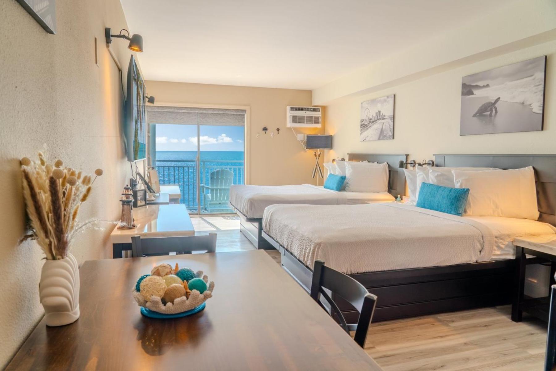 Beautiful Ocean Front Double Queen Suite - Sea Mist Resort 20905 - Perfect For 2-4 Guests! เมอร์เทิลบีช ภายนอก รูปภาพ